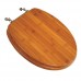 Comfort Seats C1B2E2-20BN Wood Elongated Toilet Seat with Brushed Nickel Hinges  Rattan Bamboo - B002WGJH5E